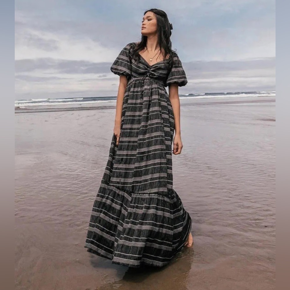 Jessakae Neverland Shadow Maxi Dress Striped Wendy Cottagecore Disney XS Stripe